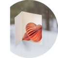 Een creatief pop-up-hart in warme roodtinten, liefdevol ontworpen.